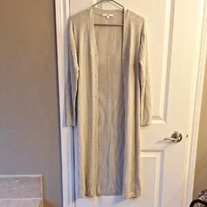 Uniqlo Light Gray Ribbed Wool Knitwear Loose Fit